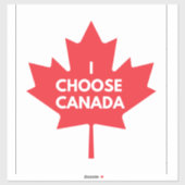 Ik kies voor Canada Round Vinyl Sticker (Vel)