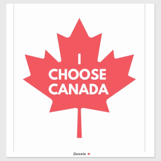 Ik kies voor Canada Round Vinyl Sticker (Vel)