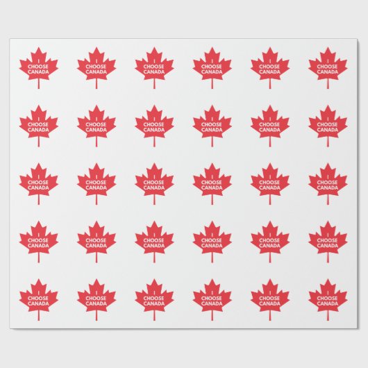 Ik kies voor Canada Wrapping Paper Cadeaupapier (Vlak)