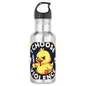 Ik kies voor geweld Angry Duckling Waterfles (Voorkant)