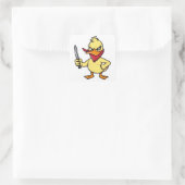 Ik kies voor geweld Funny Angry Duck Vierkante Sticker (Tas)