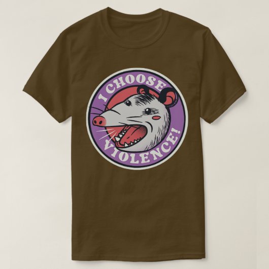 Ik kies voor geweld Skunk Opossum van Tobe Fonseca T-shirt (Design voorkant)