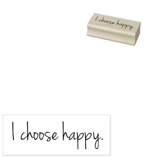 Ik kies voor Happy Rubber stempels (Gestempeld)