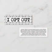 Ik kies voor T-shirt Mini Visitekaartje (Voorkant / Achterkant)