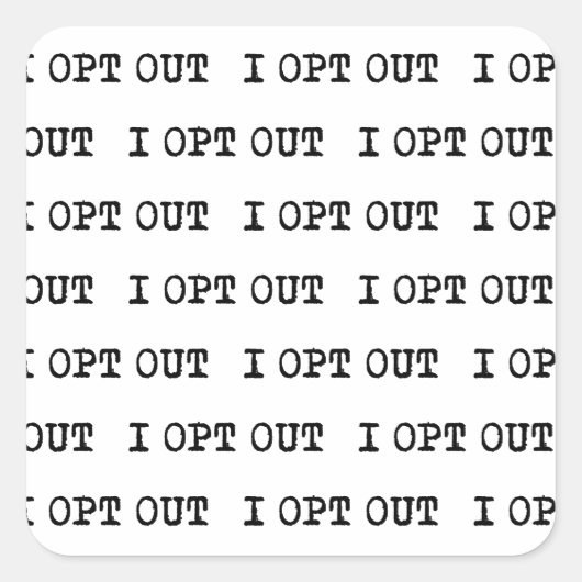 Ik kies voor T-shirt Vierkante Sticker (Voorkant)