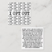 Ik kies voor T-shirt Vierkante Visitekaartje (Voorkant / Achterkant)