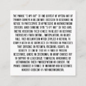 Ik kies voor T-shirt Vierkante Visitekaartje (Achterkant)