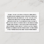 Ik kies voor T-shirt Visitekaartje (Achterkant)