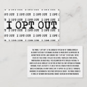 Ik kies voor T-shirt Visitekaartje (Voorkant / Achterkant)