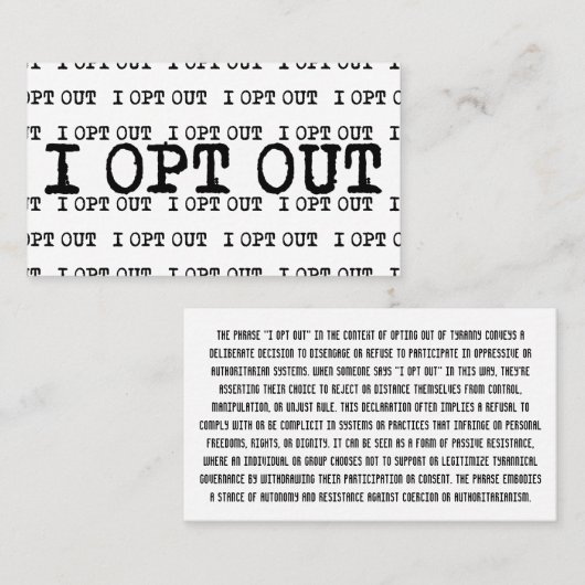 Ik kies voor T-shirt Visitekaartje (Voorkant / Achterkant)