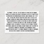 Ik kies voor T-shirt Visitekaartje (Achterkant)