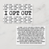 Ik kies voor T-shirt Visitekaartje (Voorkant / Achterkant)