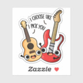 Ik kies voor Uke ik kies jullie grappige Guitar Uk Sticker (Vel)