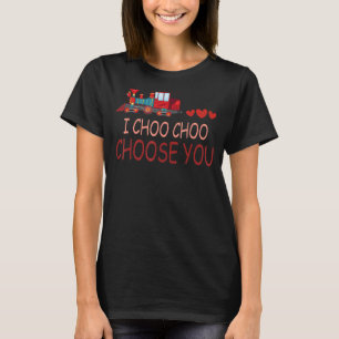 Ik kies voor Valentijnsdag Cute Train B T-shirt
