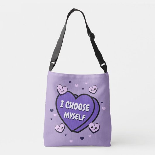 Ik kies voor zelfliefde crossbody tas (Achterkant)