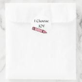 Ik kies VREUGDE Ronde Sticker (Tas)