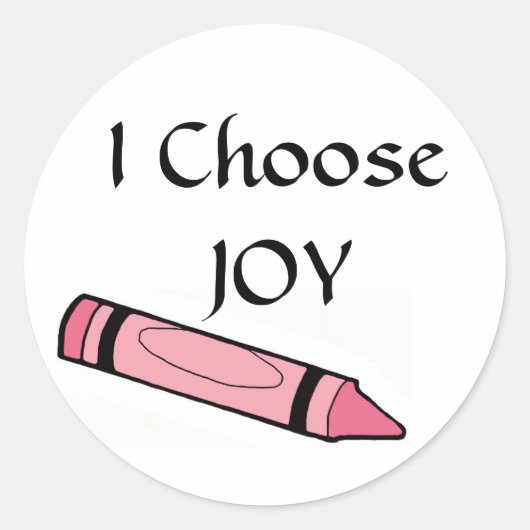 Ik kies VREUGDE Ronde Sticker (Voorkant)