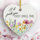 Ik kies Wildflower Meadow Floral op maat gemaakt Keramisch Ornament<br><div class="desc">ornament van wilde bloemen, op de rug gepersonaliseerd en gekarteld met "Ik zou je elke keer kiezen. Gemakkelijk om het gevoel aan te passen aan een speciale vriend, een romantisch cadeau voor je vrouw of zelfs een bruidsmeisje voorstel of je cadeau. Het ontwerp bevat gevoelige waterverf weide wilde bloemen in...</div>