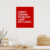 IK KIESTE NIET OM TE GAY DAT IK GEWOON LUCKY HAD POSTER (Keuken)