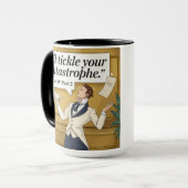 Ik kietel je catastrofe: elegant grappig citaat mok (Voorkant links)