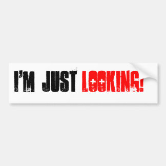 IK KIJK ALLEEN BUMPERSTICKER