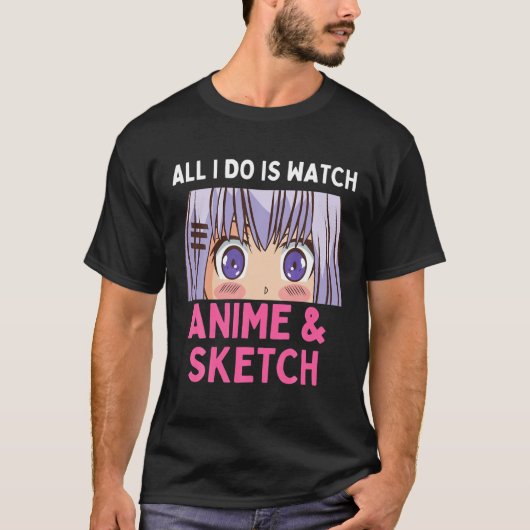 Ik kijk alleen naar Anime T-shirt (Voorkant)