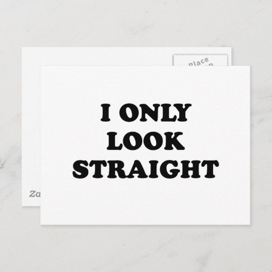 IK KIJK ALLEEN RECHTSTREEKS BRIEFKAART (Voorkant / Achterkant)