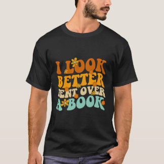 Ik kijk beter gebogen over een boek grappige boek t-shirt