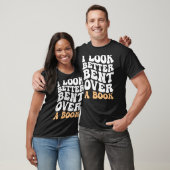 Ik kijk beter gebogen over een boek Groovy Grappig T-shirt (Unisex)