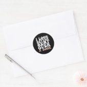 Ik kijk beter gebogen over een boek ronde sticker (Envelop)