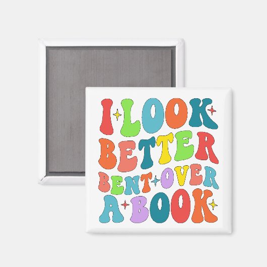 Ik kijk beter gebogen over een boeklezer minnaar G Magneet (Voorkant / Achterkant)