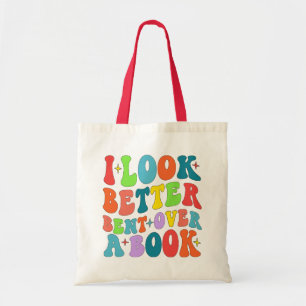 Ik kijk beter gebogen over een boeklezer minnaar G Tote Bag
