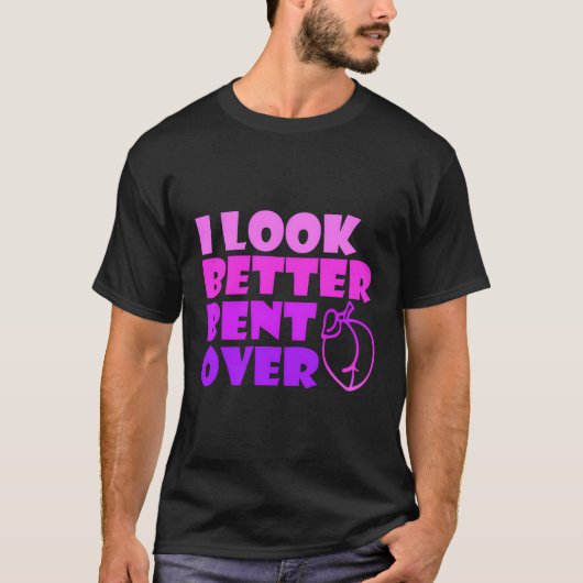Ik kijk beter gebogen over sarcastisch t-shirt (Voorkant)