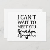 Ik kijk ernaar uit om opa en oma te ontmoeten briefkaart (Voorkant / Achterkant)