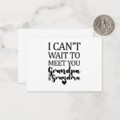 Ik kijk ernaar uit om opa en oma te ontmoeten notitiekaartje (Voorkant / Achterkant in situ)