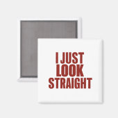 Ik kijk gewoon hetero LGBT Gay Lesbian Pride Maand Magneet (Voorkant / Achterkant)