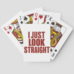 Ik kijk gewoon hetero LGBT Gay Lesbian Pride Maand Pokerkaarten