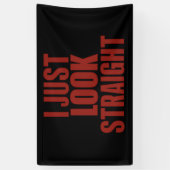 Ik kijk gewoon hetero LGBT Gay Lesbian Pride Maand Spandoek (Verticaal)