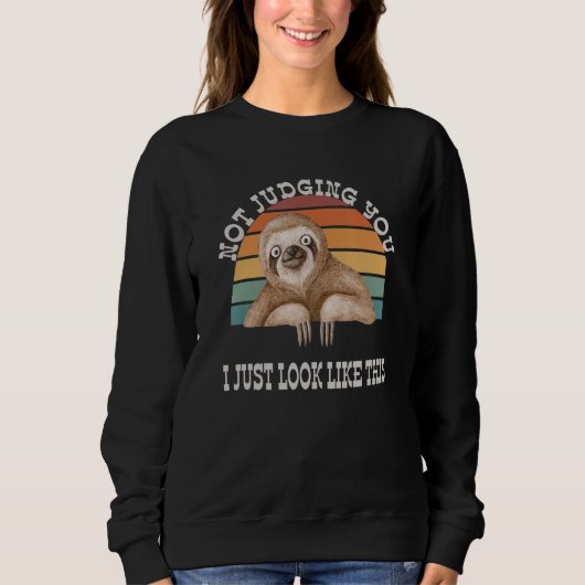 Ik kijk gewoon naar deze grappige Sloth Sarca. Trui (Voorkant)