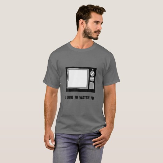 Ik kijk graag tv grappig t-shirt (Voorkant volledig)