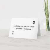 Ik kijk je met de grootste dankbaarheid aan bedankkaart (Voorkant)