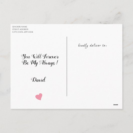 IK KIJK JE | Valentijnsdag voor het koelen van haa Feestdagenkaart (Achterkant)