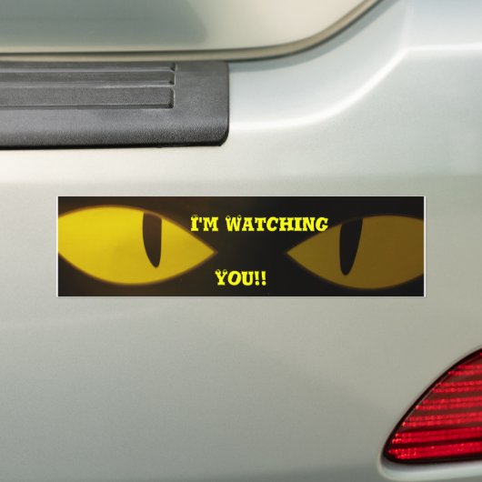 Ik kijk, jij! bumpersticker (Op auto)