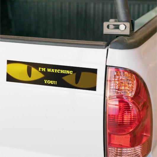 Ik kijk, jij! bumpersticker (Op Truck)