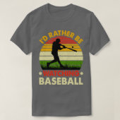 Ik kijk liever honkbal t-shirt (Design voorkant)