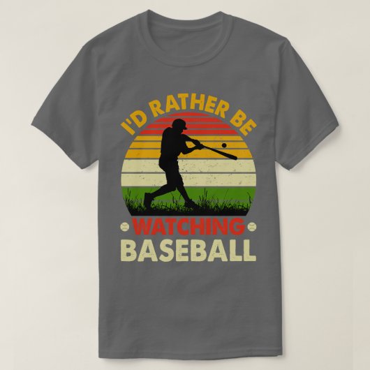 Ik kijk liever honkbal t-shirt (Design voorkant)