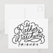 Ik kijk liever naar FRIENDS™ Script 2 Uitnodiging Briefkaart (Voorkant / Achterkant)