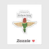 Ik kijk liever naar Schattigee Anna's kolibrie Sticker (Vel)