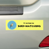 Ik kijk liever vogels bumpersticker (Op auto)