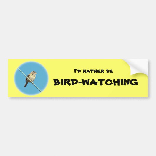 Ik kijk liever vogels bumpersticker (Voorkant)